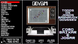 COMO BAIXAR E JOGAR TODOS JOGOS DE MAGNAVOX ODYSSEY 1 1972 primeiro videogame doméstico comercial [upl. by Horwath]