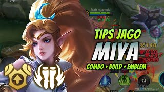 CARA MAIN MIYA ITEM BARU  BUILD amp EMBLEM MIYA TERSAKIT 2023   MIYA GOLD LANE GAMEPLAY [upl. by Nyvlem]