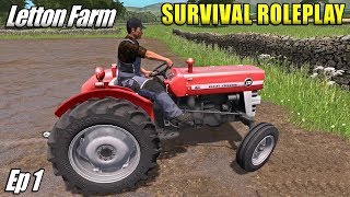 NEW GAME MODE  Survival Roleplay Farming Simulator 17  Letton Farm  Ep 1 [upl. by Aharon]