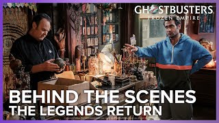 The Legends Return  Ghostbusters Frozen Empire Behind The Scenes [upl. by Acitel637]