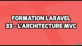 Formation Laravel 5  33  Larchitecture MVC [upl. by Nosaj]