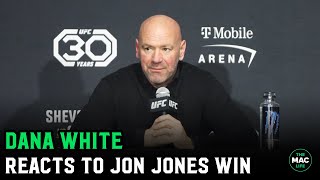 Dana White reacts to Jon Jones win “He’s unbelievable”  UFC 285 postfight press conference [upl. by Oel]