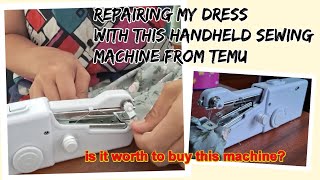 I tried this handheld sewing machine and this is what happened temu sewingmachine [upl. by Drusilla469]