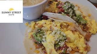 Migas Breakfast Tacos Southern Style Grits SUNNY STREET CAFE [upl. by Dinnie]