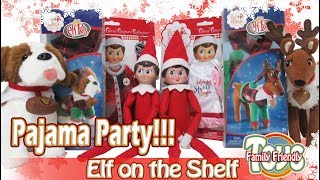 Elf on the Shelf Pajama Party Claus Couture Collection including Elf Pets Reindeer amp Dog [upl. by Izogn]