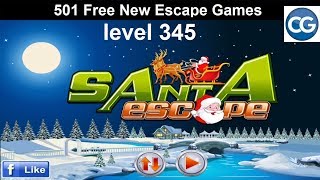 Walkthrough 501 Free New Escape Games level 345  Santa escape  Complete Game [upl. by Enohpesrep]