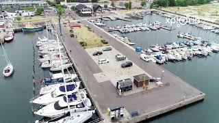 Helsingor havn Helsingør Havn Baltic Denmark 201807 aerial video [upl. by Magel629]