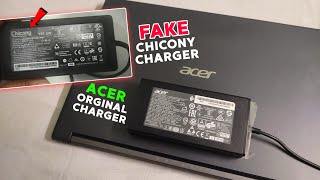 ACER ASPIRE 7  Original Charger amp Chicony Charger  Fake vs Acer Original Charger [upl. by Guthrey]