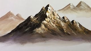 Paint Mountains With Acrylic Paints  lesson 1 [upl. by Wunder]