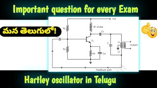 HARTLEY OSCILLATOR మన తెలుగులో ll Clearly explained for ece students in telugu hartleyoscillator [upl. by Ednil810]