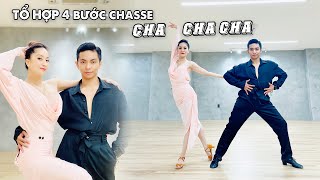 Tổ Hợp 4 Bước Chasse Cha Cha Cha  Học Khiêu Vũ Tại Nhà Cùng Khánh Thi Phan Hiển [upl. by Howlond]