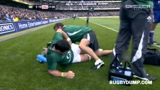 Manu Tuilagi tackles David Wallace out of RWC [upl. by Natanhoj]