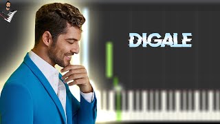 David Bisbal  Dígale  Instrumental Piano Tutorial  Partitura  Karaoke  MIDI [upl. by Townie]