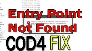 How to Fix The Procedure entry Point Could not be located in dynamic link library error  COD4 [upl. by Adriell]