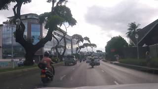 Driving Through Papeete Tahiti Island Capital of French Polynesia [upl. by Haissi456]