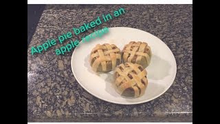 Recipe  Apple pie baked inside of an apple [upl. by Auqinal]