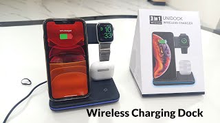 All in One Wireless Charging Dock for iPhone Watch amp Airpods Unigen Unidock [upl. by Orabla]