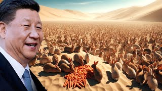 China Raises 1200000 Rabbits in the Desert to Turn it into an Oasis Amazing the World [upl. by Tnilk878]