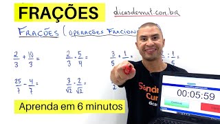 RÁPIDO e FÁCIL  OPERAÇÕES FRACIONÁRIAS  FRAÇÕES [upl. by Lleret]