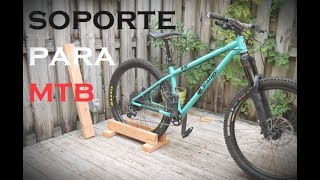 como hacer un soporte para bicicletas caseroHow to do a support for bikes MTB [upl. by Asin239]