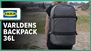 IKEA VARLDENS Backpack 36L Review 2 Weeks of Use [upl. by Kelwen]