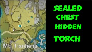 Mt Tianheng torch puzzle Genshin Impact liyue Cave sealed exquisite chest guide [upl. by Eleph348]