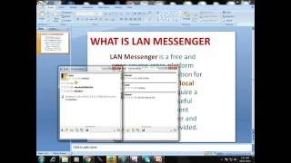 WHAT IS LAN MESSENGER messenger send messenger one computer to other [upl. by Eleaffar]