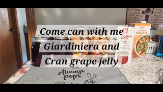 Come can with me Giardiniera and Crangrape jelly HOMESTEADHEART canning [upl. by Starkey]