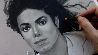 Speed drawing of Michael Jackson  Jasmina Susak [upl. by Airelav723]