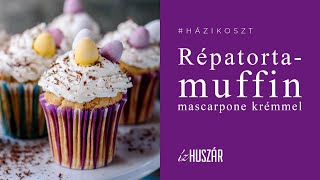 HÁZIKOSZT l Répatortamuffin mascarponés krémmel l ízHUSZÁR [upl. by Storer]