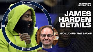 Woj has all the details on the BLOCKBUSTER James Harden trade 📝  Get Up [upl. by Adlitam197]