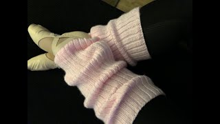 How to knit Leg Warmers in the round  tutorial [upl. by Streetman]