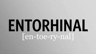 How to pronounce entorhinal [upl. by Yirinec]