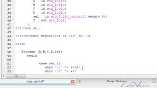 VHDL Lecture 14 Lab 5  Case Select Explanation [upl. by Linea195]