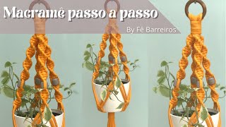 DIY Suporte para Plantas em Macramê  macrame plant hanger macrame macramepassoapasso diymacrame [upl. by Yerrok773]