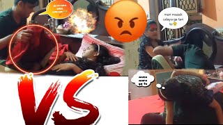 irritating prank on sister 😂😂 and sister got anger ❌❌😂❌🤬 [upl. by Anoyi263]