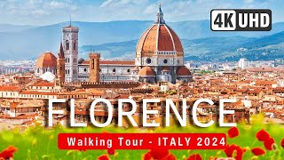 FLORENCE Walking Tour 4K ITALY 🇮🇹 2024⛪CAPTIONS ▶️ 115 min [upl. by Sydney]