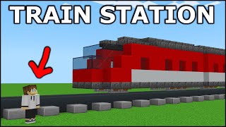 Minecraft 15 Train Station Build Hacks [upl. by Zarger]