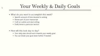 Academic Writing Tips Set Writing Goals [upl. by Bonnice]