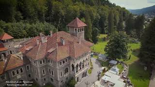 Travel Idea for Romania  Castelul Cantacuzino Bușteni drone video [upl. by Asha]