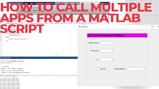 How to call multiple apps from a MATLAB script  MATLAB app designer multiple windows [upl. by Nyltyak]