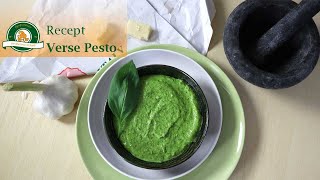 Pesto maken recept verse pesto alla genovese bereiden [upl. by Lyrradal]