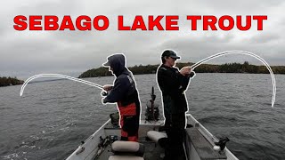 Sebago Lake Jigging up Monster Lake Trout my Biggest Laker Yet [upl. by Atirihs]