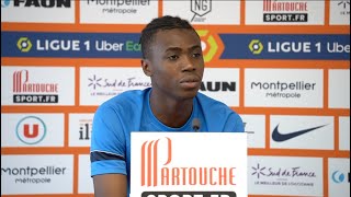 Point presse  Beni Makouana avant MHSC vs ESTAC Troyes [upl. by Platt]