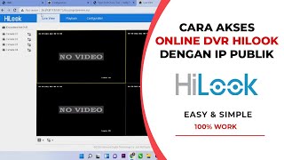 Cara Akses DVR Hilook dari Luar Jaringan Menggunakan IP Publik [upl. by Ruosnam]