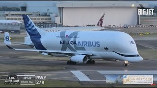 Airbus Beluga XL Departure at Heathrow Airport [upl. by Blanca]