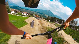 RIDING THIS HUGE CRANKWORX MTB SLOPESTYLE COURSE [upl. by Laurice]