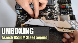 Asrock B550M Steel Legend Unboxing [upl. by Hyacinthia]