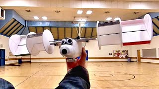 Magnus Effect Indoor Flight Cartoon Plane 1s [upl. by Dorotea]