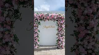 Pink White Series With Greenery Floral Arrangement Decor Wedding Backdrop diy wedding flower [upl. by Adiasteb133]